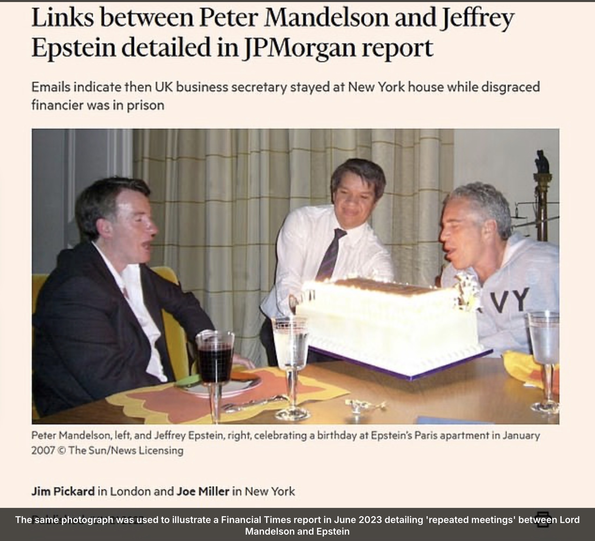 Mandelson, Starmer and Epstein